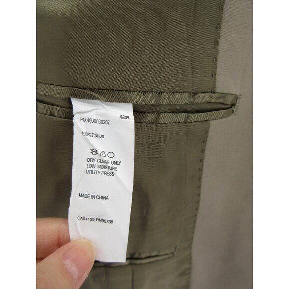 Calvin Klein Sport Coat 42 Tan Blazer Slim Fit Business Canvas NEW - Picture 14 of 15